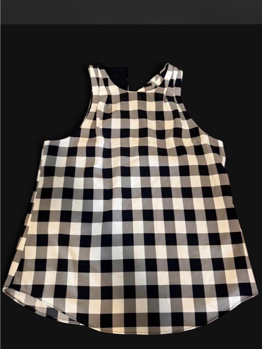 Banana Republic Black and White Gingham Sleeveless top